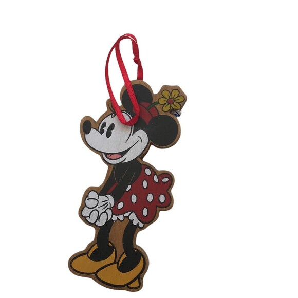 Christmas Ornaments Holidays Plaid Snowman Cross Snowman Minnie Mouse Lot of Six - Picture 3 of 9